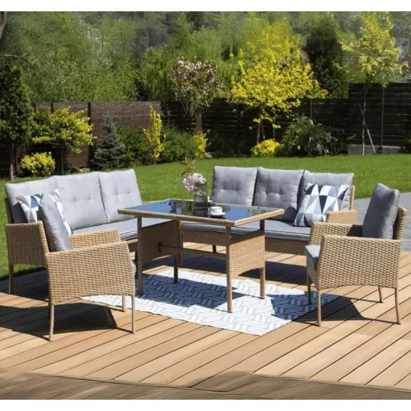 Lauko baldų komplektas CORTINA FAMILY BEIGE