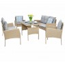 Lauko baldų komplektas CORTINA FAMILY BEIGE