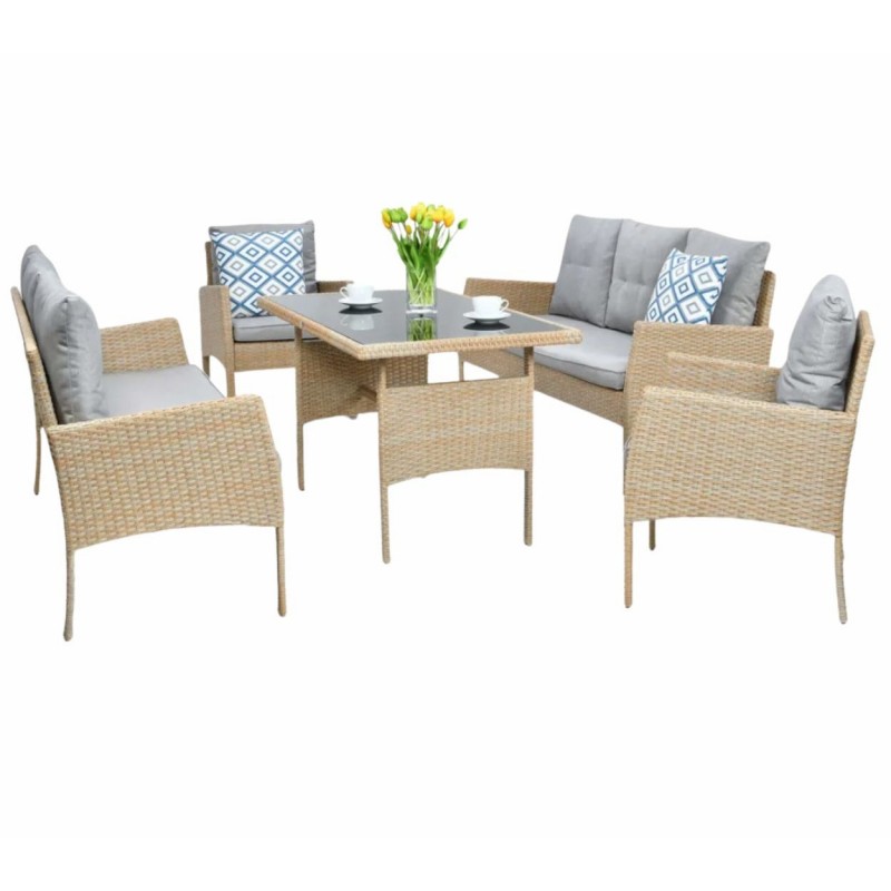 Lauko baldų komplektas CORTINA FAMILY BEIGE