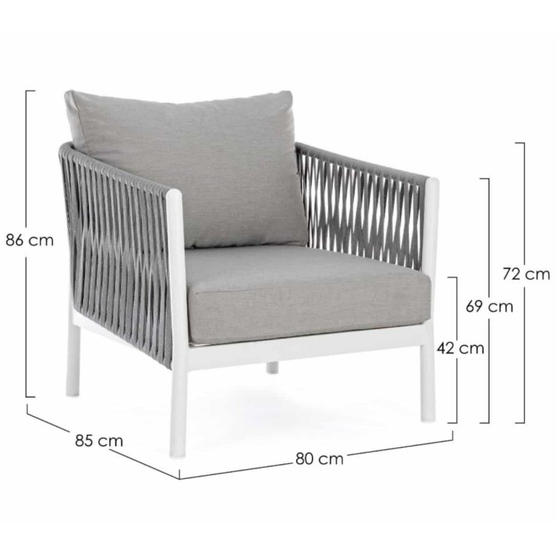 Lauko baldų komplektas FLORENCIA WHITE