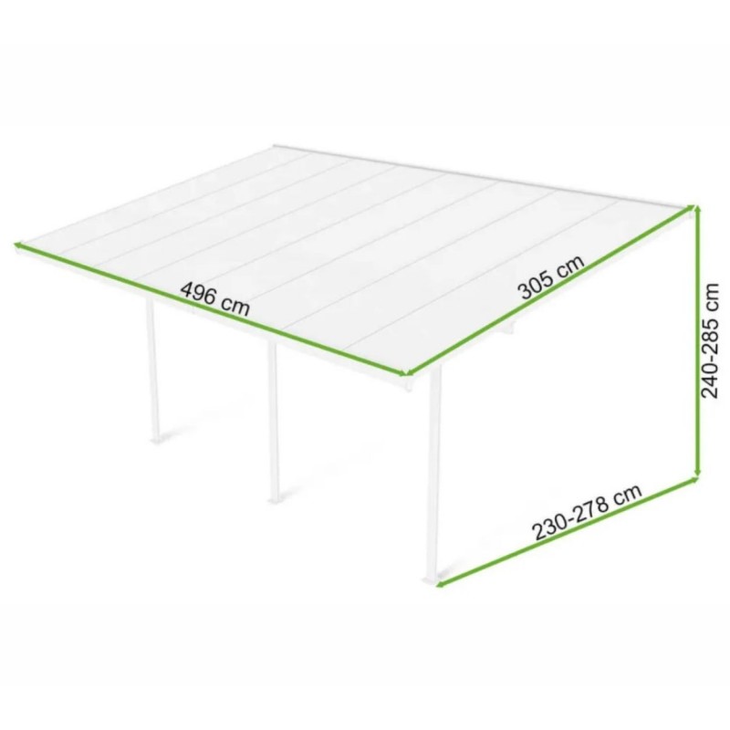 Pastogė ATLANTA 3x5m, WHITE