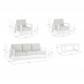 Lauko baldų komplektas BALTIC WHITE