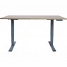 Reguliuojamas rašomasis stalas ERGO OPTIMAL 160 x 80 cm hikorio mediena / pilkas