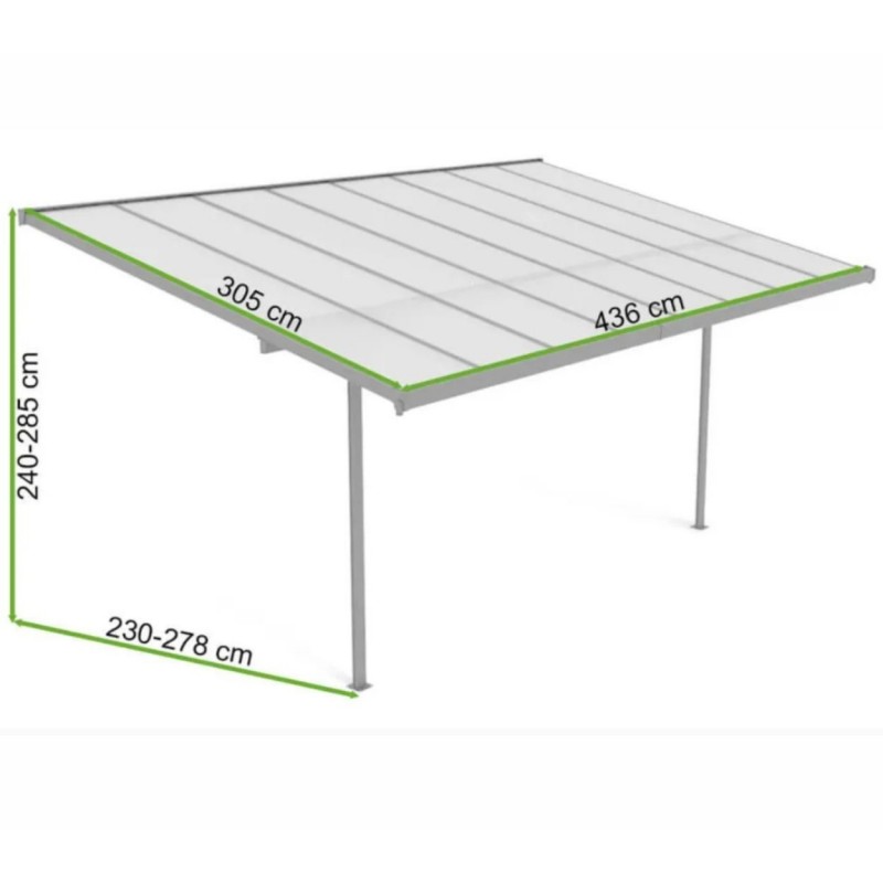 Pastogė ATLANTA 3x4,4m, WHITE