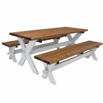 Stalas su suolais CELINE 177cm ruda/balta