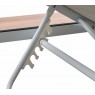 Lauko gultas KIRA su staliuku balta/pilka 195x89x32,5cm