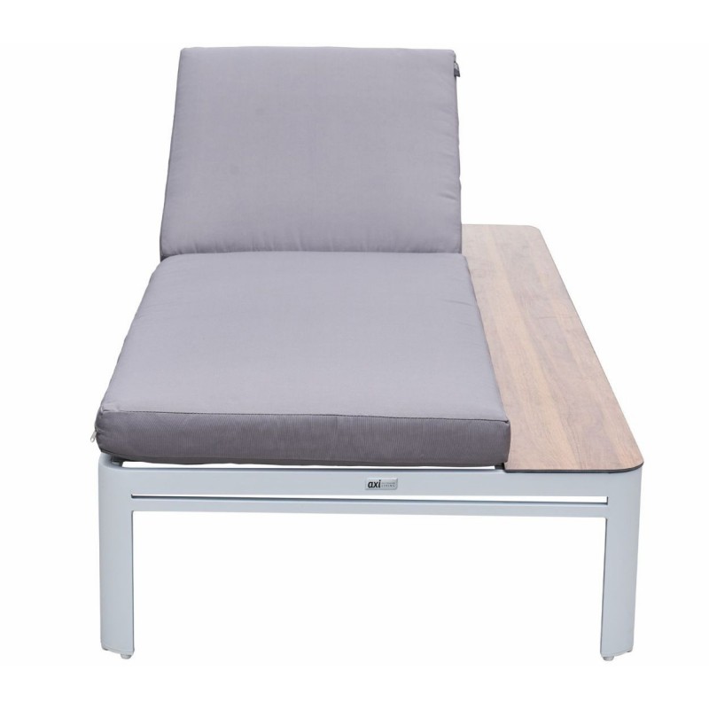 Lauko gultas KIRA su staliuku balta/pilka 195x89x32,5cm