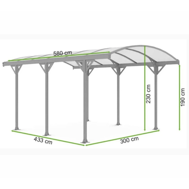 Pastogė NEWADA 3 x 5,8m pilka