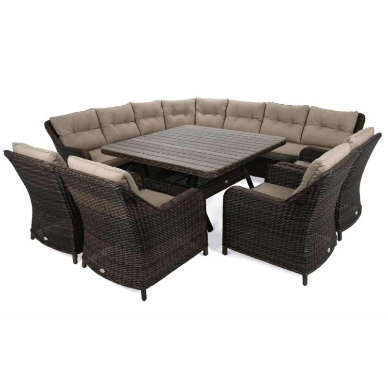 Lauko baldų komplektas WINTSOR DINING BROWN