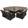 Lauko baldų komplektas WINTSOR DINING BROWN