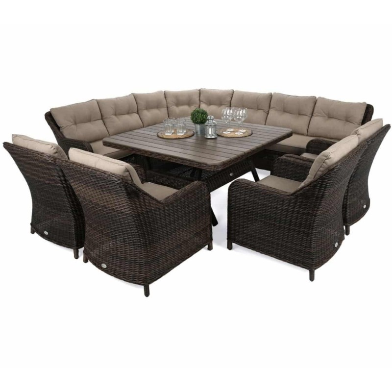 Lauko baldų komplektas WINTSOR DINING BROWN