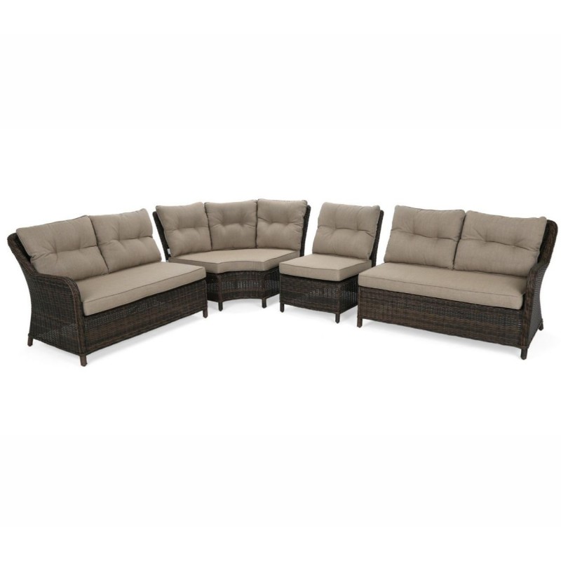 Lauko baldų komplektas WINTSOR DINING BROWN