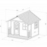 Medinis žaidimų namelis su terasa MILANO 202x191x180xcm