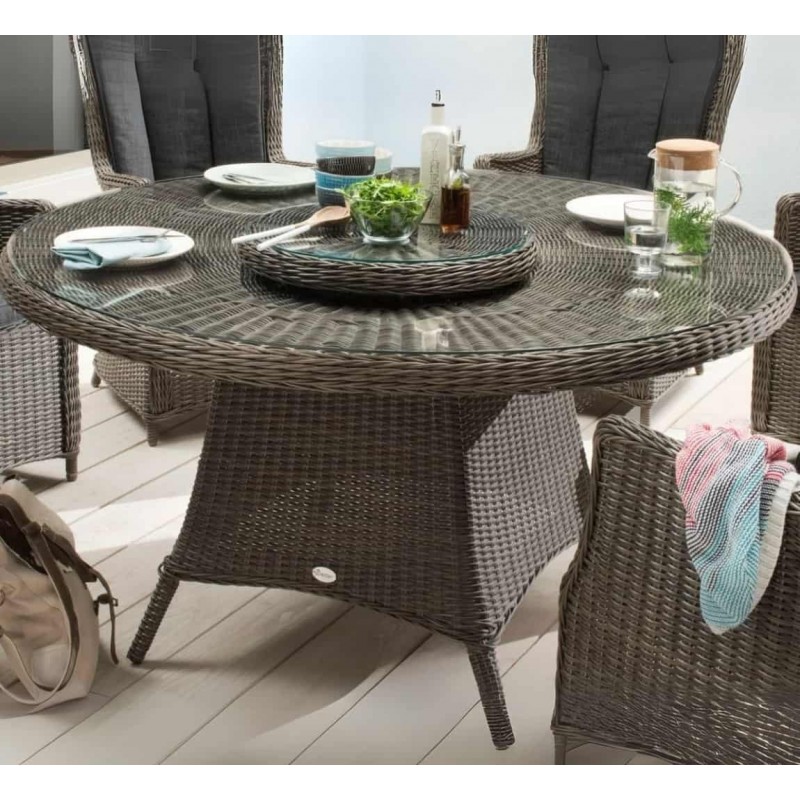 Valgomojo komplektas su besisukančiu padėklu MARLENA VINTAGE GREY 6+1