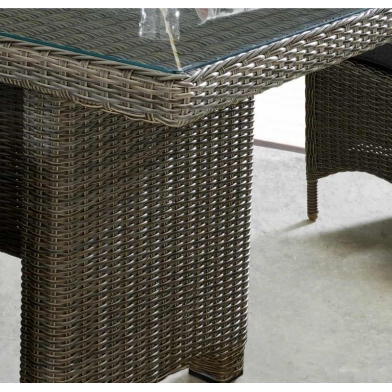 Lauko baldai ALMA VINTAGE GREY reguliuojami foteliai ir 165 cm stalas 4+1