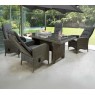 Lauko baldai ALMA VINTAGE GREY reguliuojami foteliai ir 165 cm stalas 4+1