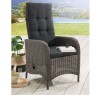 Lauko baldai ALMA VINTAGE GREY reguliuojami foteliai ir 165 cm stalas 4+1