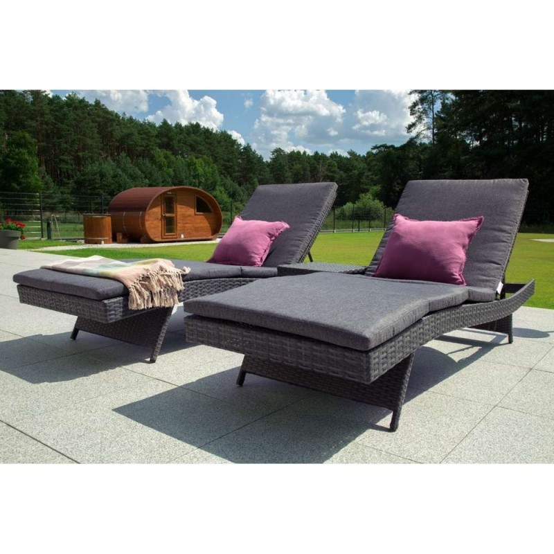 Lauko gultai NORA GREY/GREY MELANGE + staliukas