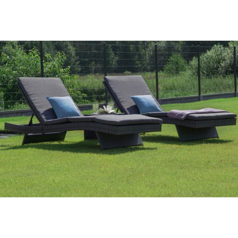 Lauko gultai NORA GREY/GREY MELANGE + staliukas