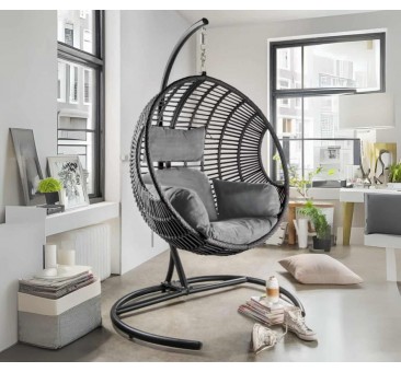 Pakabinamas krėslas ROUND DELUXE GREY