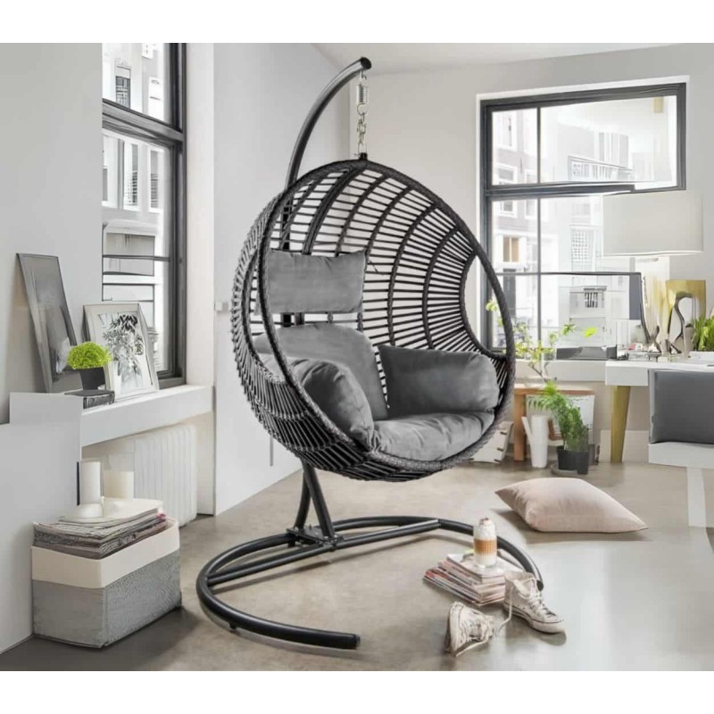 Pakabinamas krėslas ROUND DELUXE GREY
