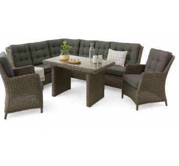 Kampinis baldų komplektas TAN3 DELUXE GREY/BROWN MELANGE
