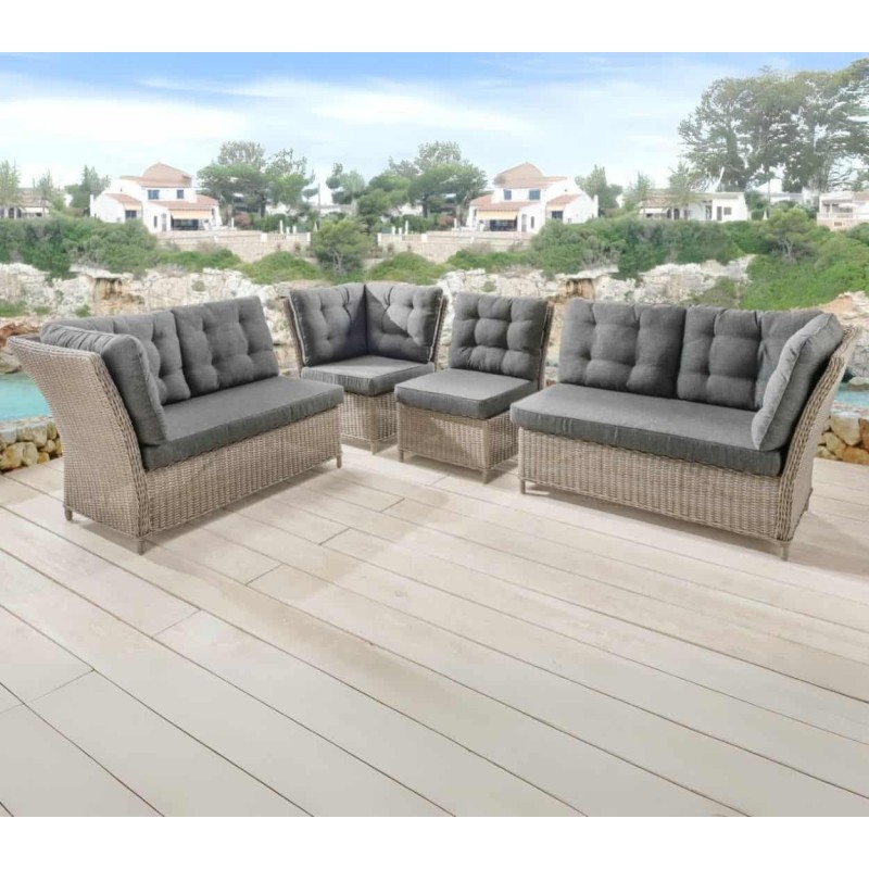 Kampinis baldų komplektas TAN3 DELUXE GREY/BROWN MELANGE