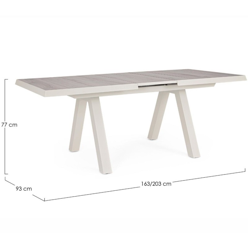 Prailginamas lauko stalas KRION 93x163/203cm