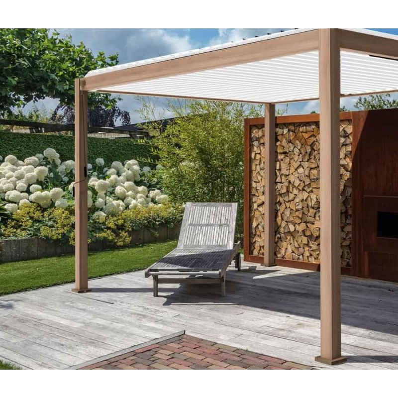 Pavėsinė - pergola MIRADOR111 3x4m šviesios medienos spalva