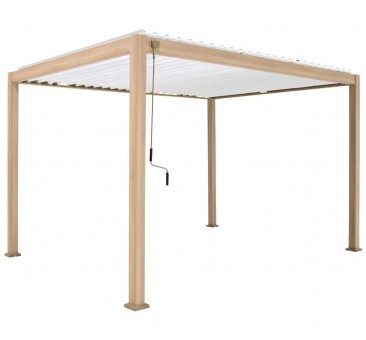 Pavėsinė - pergola MIRADOR111 3x4m šviesios medienos spalva