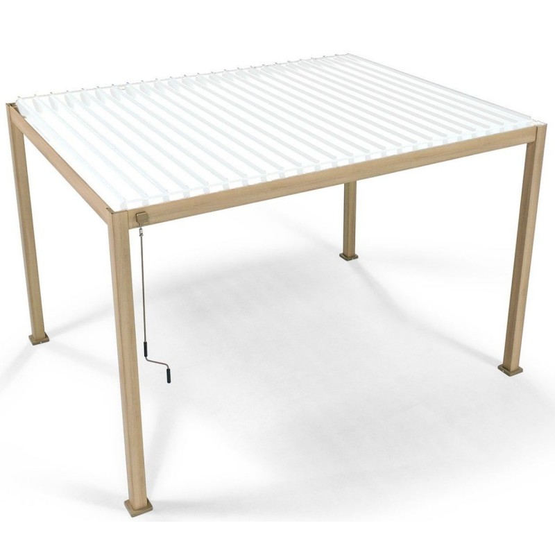 Pavėsinė - pergola MIRADOR111 3x4m šviesios medienos spalva