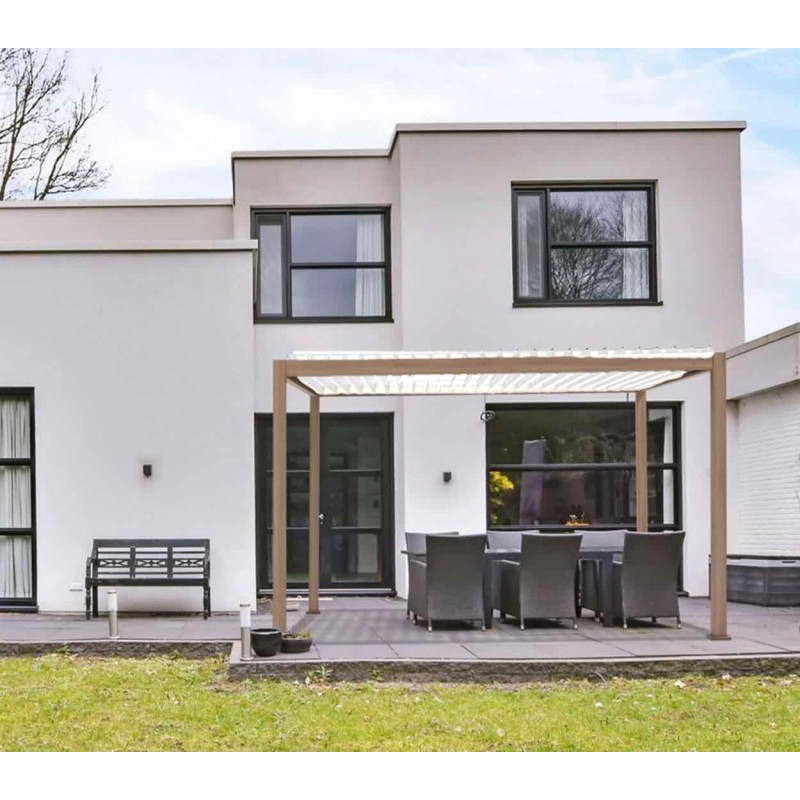 Pavėsinė - pergola MIRADOR111 3x4m šviesios medienos spalva