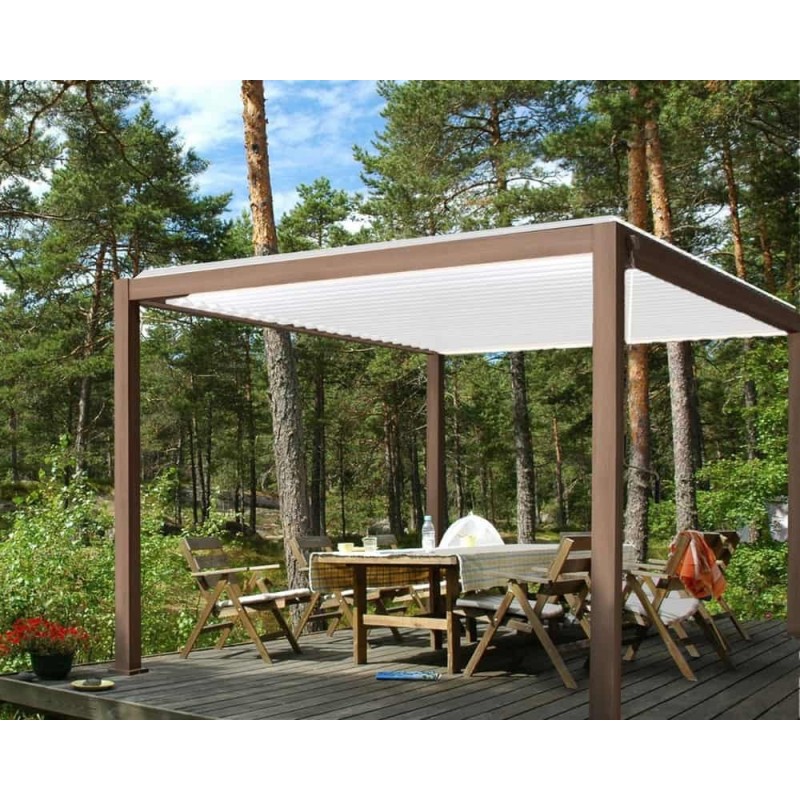 Pavėsinė - pergola MIRADOR111 3x4m šviesios medienos spalva