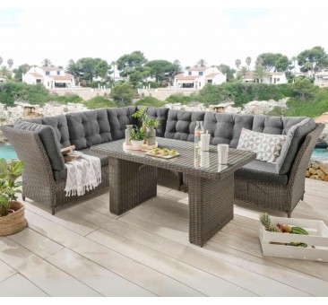 Kampinis baldų komplektas TAN3 DELUXE GREY/BROWN MELANGE