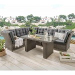Kampinis baldų komplektas TAN3 DELUXE GREY/BROWN MELANGE