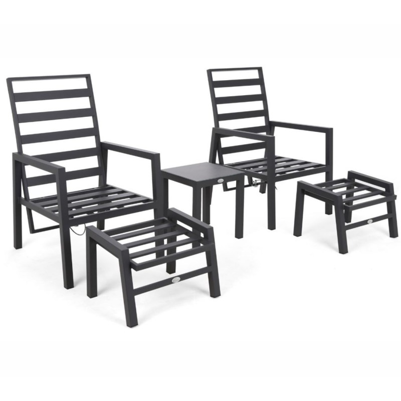 Lauko poilsio kėdės MORTON GREY/ GREY
