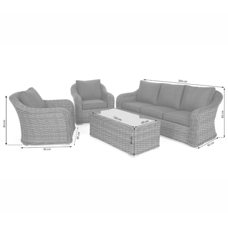 Lauko baldai BALI2 LIGHT GREY/GREY MELANGE