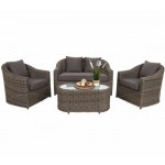 Pinti lauko baldai MODENA SILK GREY/MELANGE