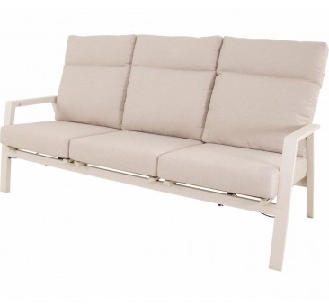 Trivietė lauko sofa OHIO CREMA su reguliuojamais atlošais