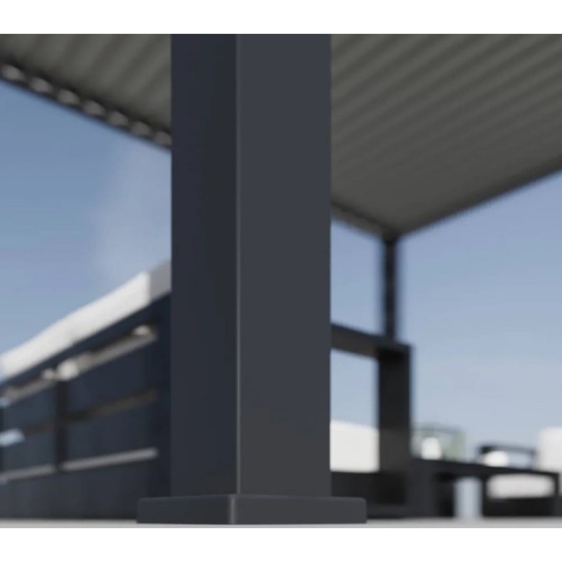 Pavėsinė - pergola PRO DELUXE AUTOMATIC 4x8m su LED, ANTHRACITE