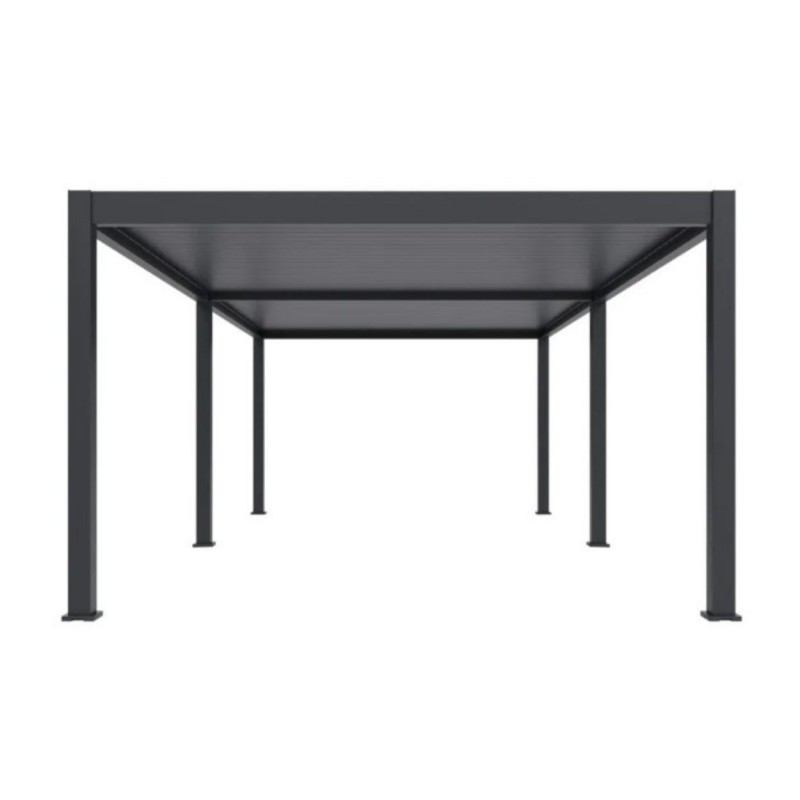 Pavėsinė - pergola PRO DELUXE AUTOMATIC 4x8m su LED, ANTHRACITE
