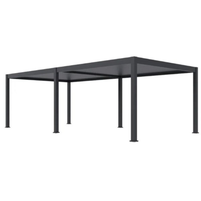 Pavėsinė - pergola PRO DELUXE AUTOMATIC 4x8m su LED, ANTHRACITE