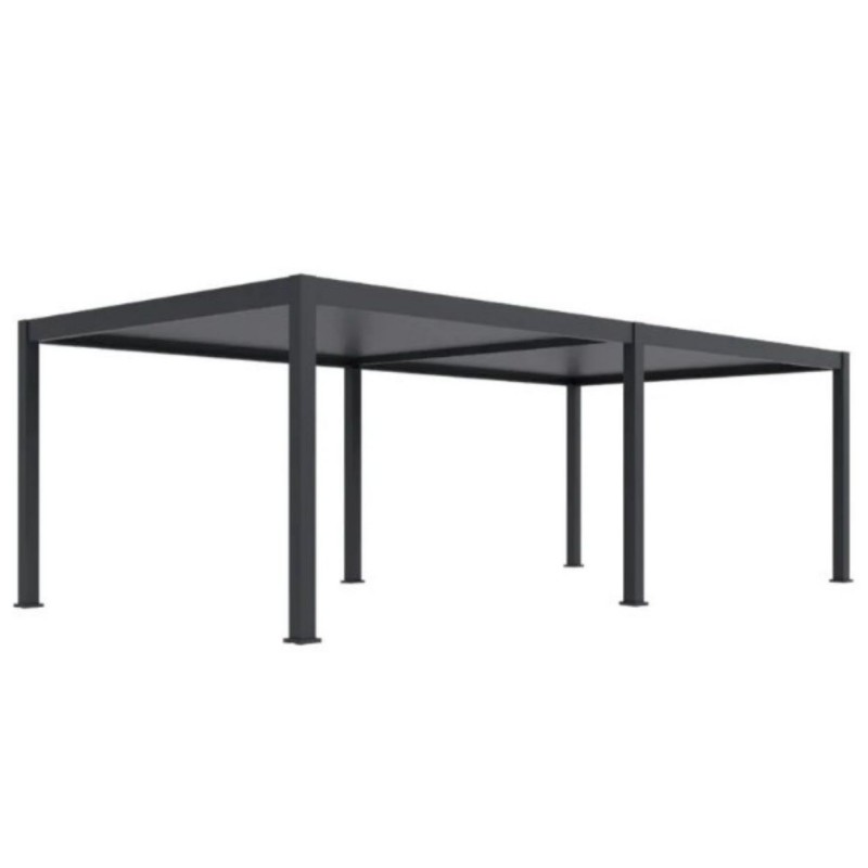 Pavėsinė - pergola PRO DELUXE AUTOMATIC 4x8m su LED, ANTHRACITE