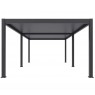 Pavėsinė - pergola PRO DELUXE AUTOMATIC 4x8m su LED, ANTHRACITE