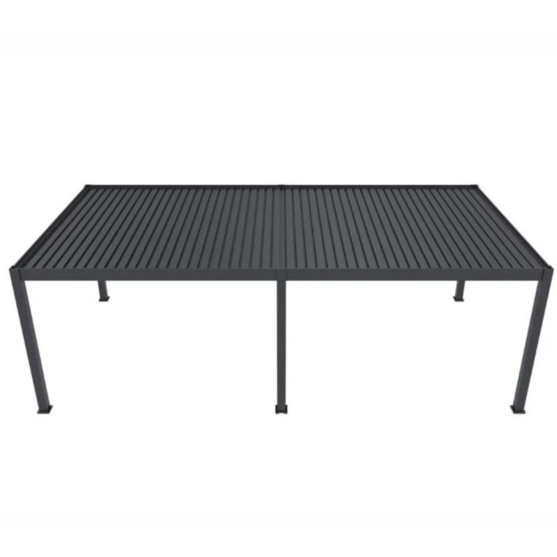 Pavėsinė - pergola PRO DELUXE AUTOMATIC 4x8m su LED, ANTHRACITE