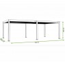 Pavėsinė - pergola PRO DELUXE AUTOMATIC 4x8m su LED, ANTHRACITE