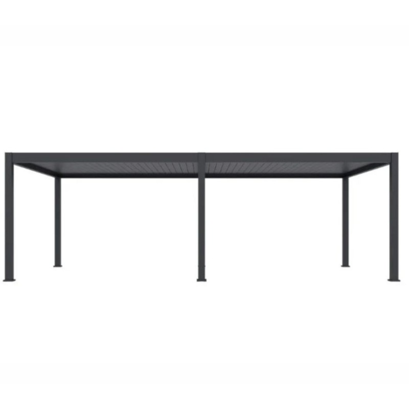 Pavėsinė - pergola PRO DELUXE AUTOMATIC 4x8m su LED, ANTHRACITE