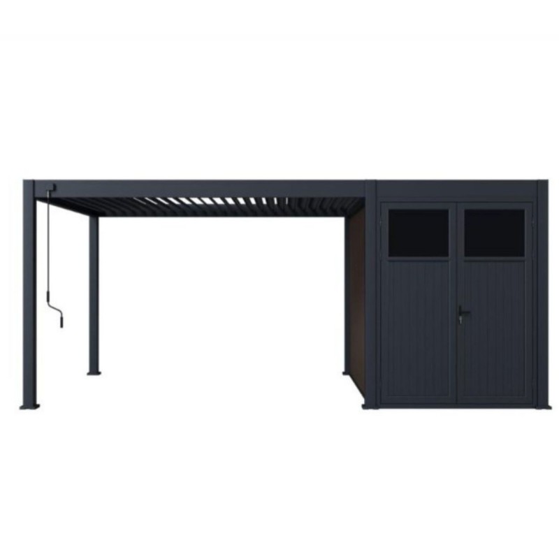 Pavėsinė - pergola su sandėliuku 3x4 ANTHRACITE