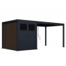 Pavėsinė - pergola su sandėliuku 3x4 ANTHRACITE