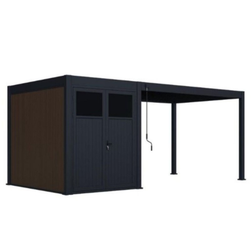 Pavėsinė - pergola su sandėliuku 3x4 ANTHRACITE
